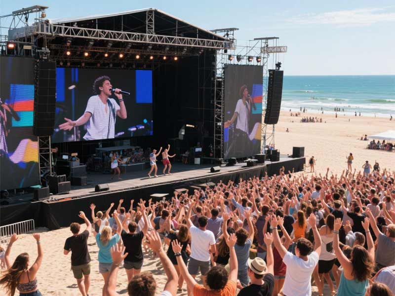 Sewa LED Videotron untuk Konser Pantai di Bali