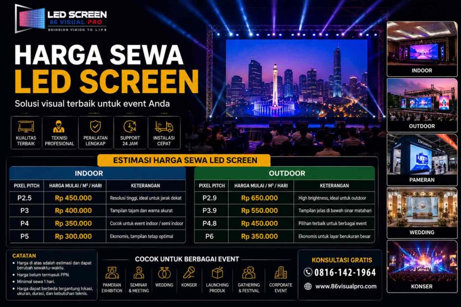 Harga Sewa LED Screen 1 Harga Sewa LED Screen